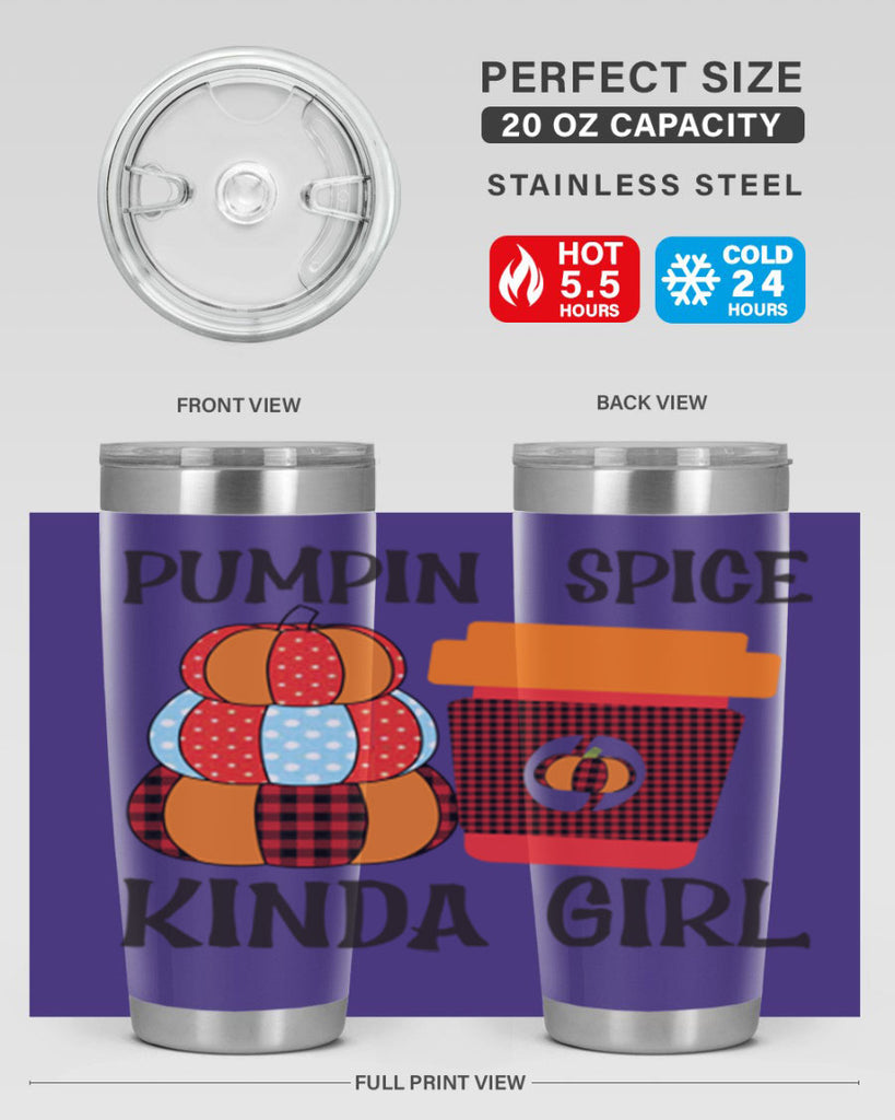 pumpkin spice kinda girl 551#- fall- Tumbler