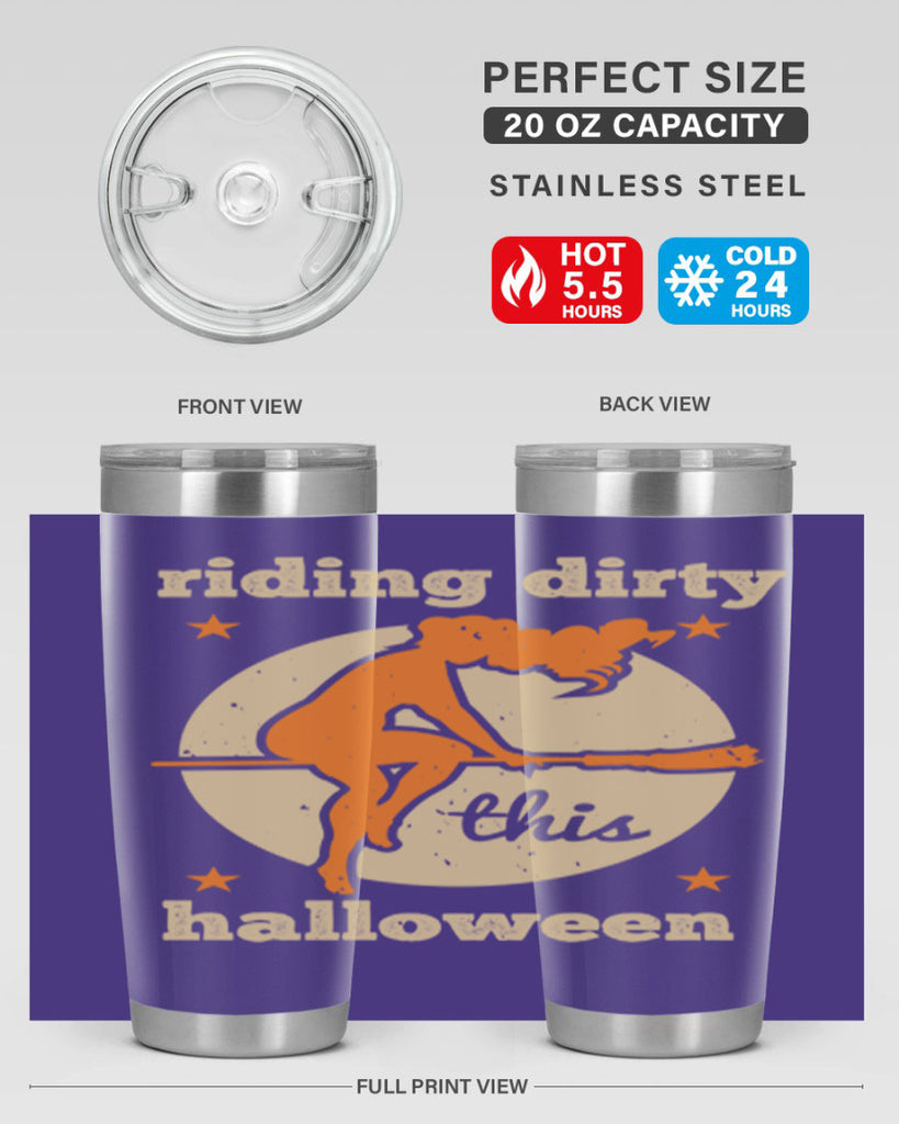 riding dirty this halloween 133#- halloween- Tumbler