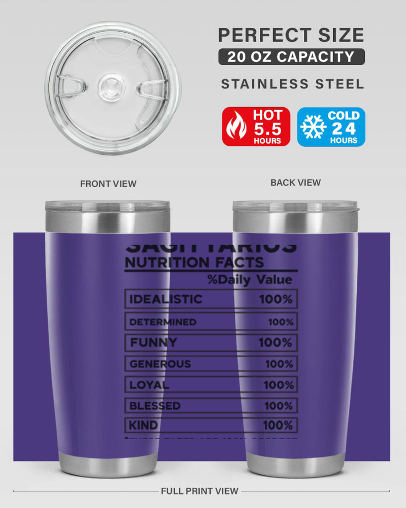 sagittarius Nutrition Facts 400#- zodiac- Tumbler