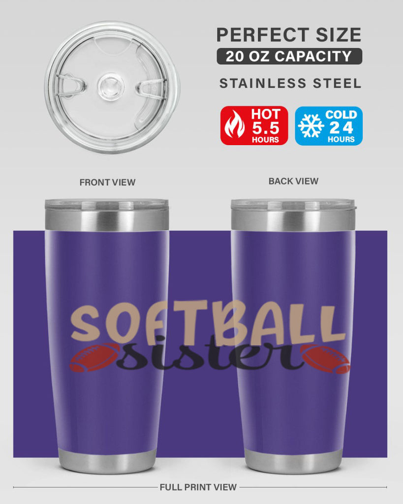 softball sister 2272#- softball- Tumbler