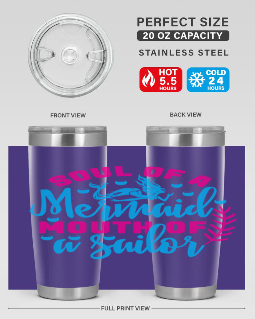 soul of a mermaid mouth of a sailor 618#- mermaid- Tumbler