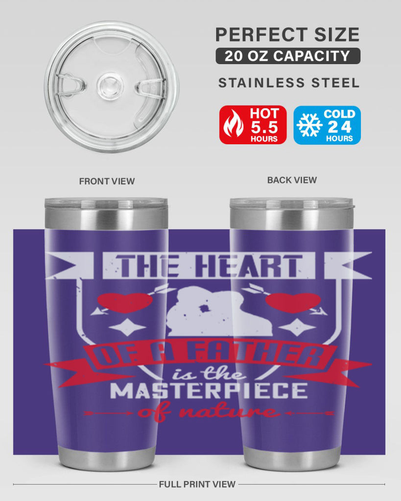 the heart of a father 159#- fathers day- Tumbler
