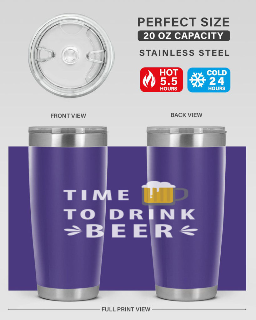 time to drink 7#- beer- Tumbler