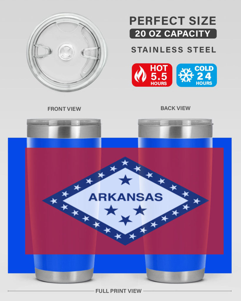 Arkansas 48#- Us Flags- Tumbler