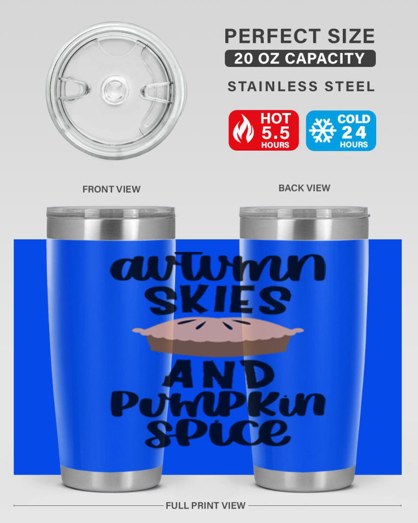 Autumn Skies And Pumpkin Spice 477#- fall- Tumbler