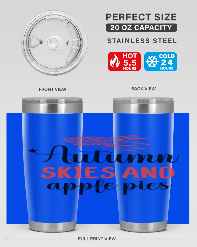 Autumn skies and apple pies 29#- fall- Tumbler