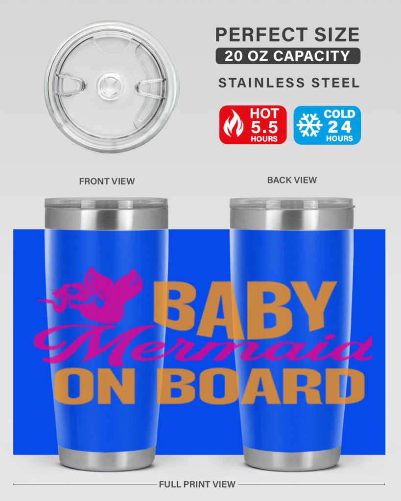 Baby Mermaid On Board 22#- mermaid- Tumbler