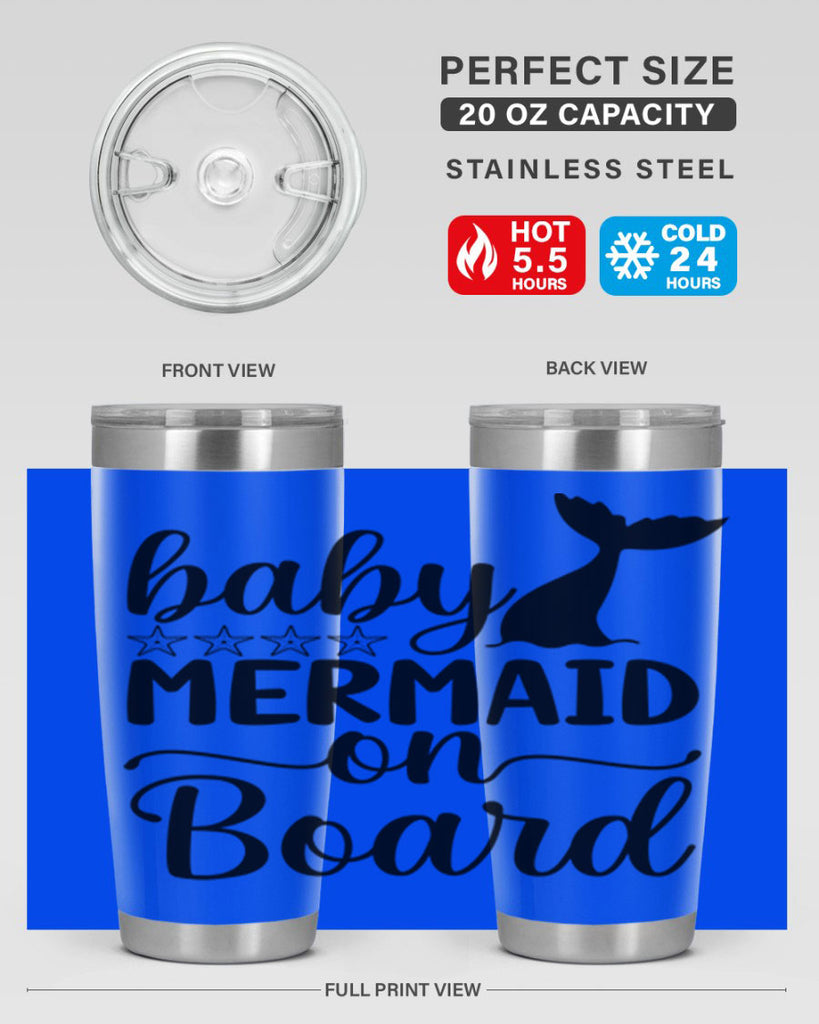 Baby mermaid on board 36#- mermaid- Tumbler