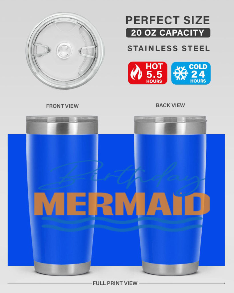Birthday Mermaid 73#- mermaid- Tumbler