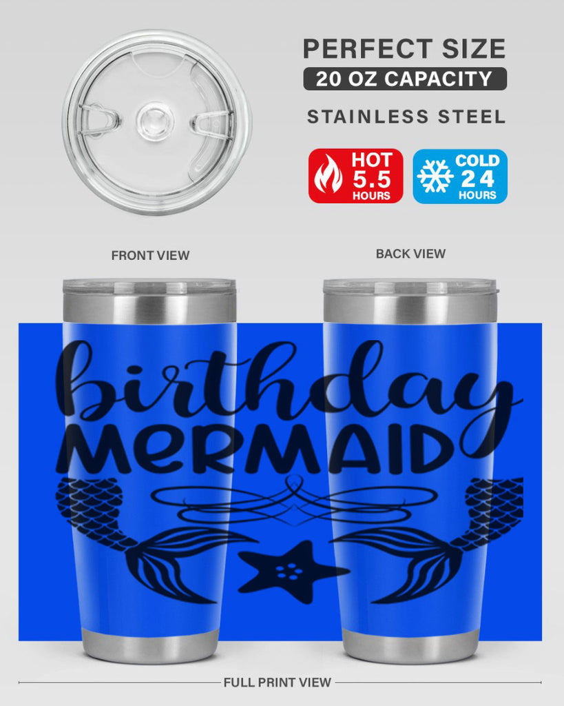 Birthday mermaid 76#- mermaid- Tumbler