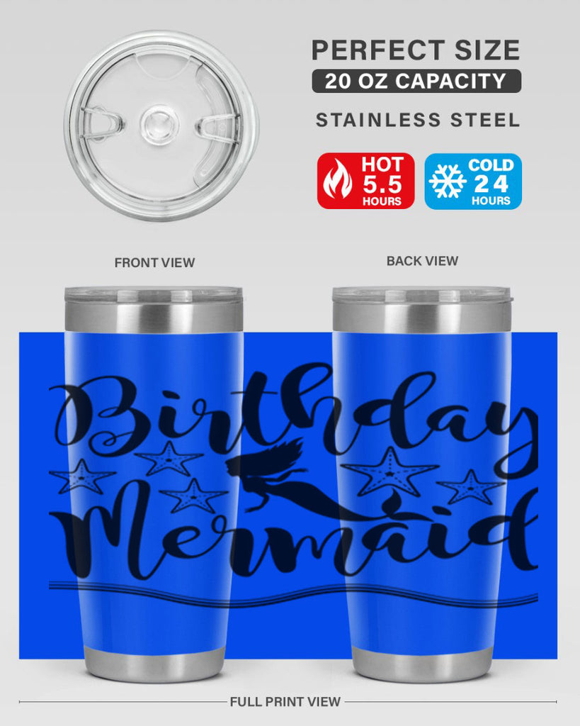 Birthday mermaid 77#- mermaid- Tumbler