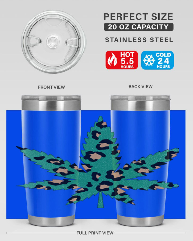 Cannabis Leopard Print 54#- marijuana- Tumbler