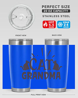 Cat Grandma Style 4#- cat- Tumbler