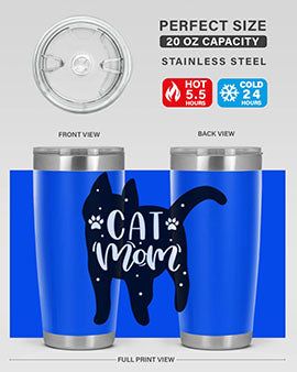 Cat Mom Style 86#- cat- Tumbler