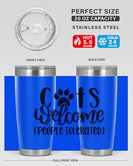 Cats Welcome Style 91#- cat- Tumbler