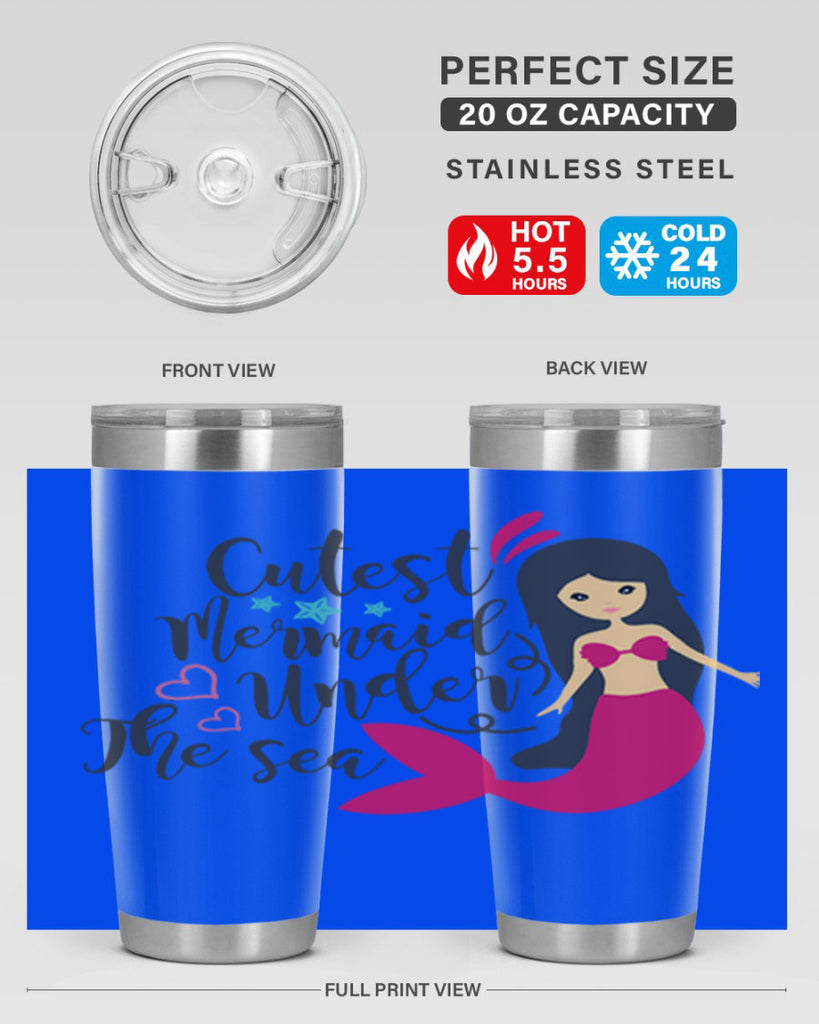Cutest Mermaid under the sea 95#- mermaid- Tumbler