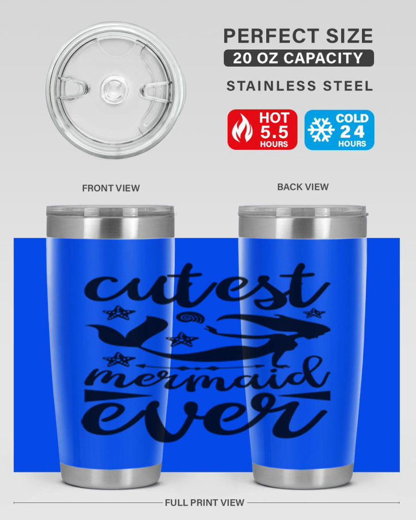 Cutest mermaid ever design 103#- mermaid- Tumbler