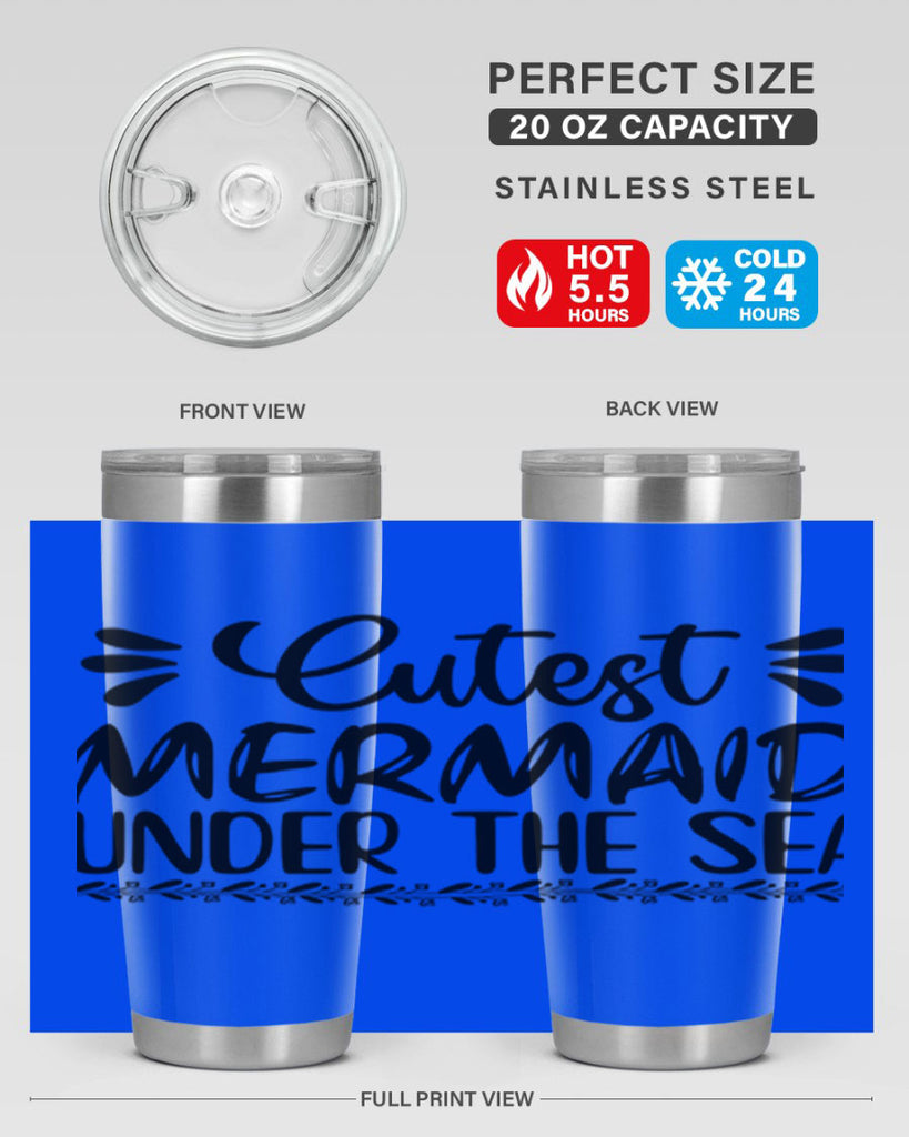 Cutest mermaid under the sea 105#- mermaid- Tumbler