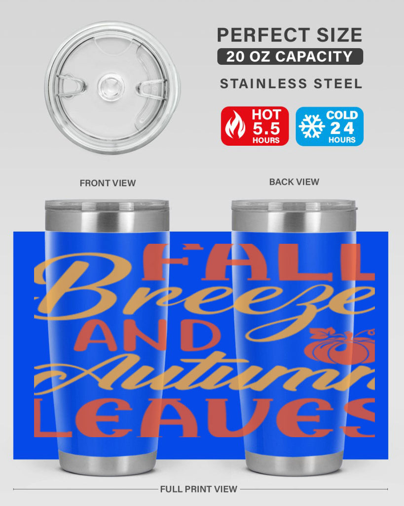 Fall Breeze and Autumn Leaves 92#- fall- Tumbler