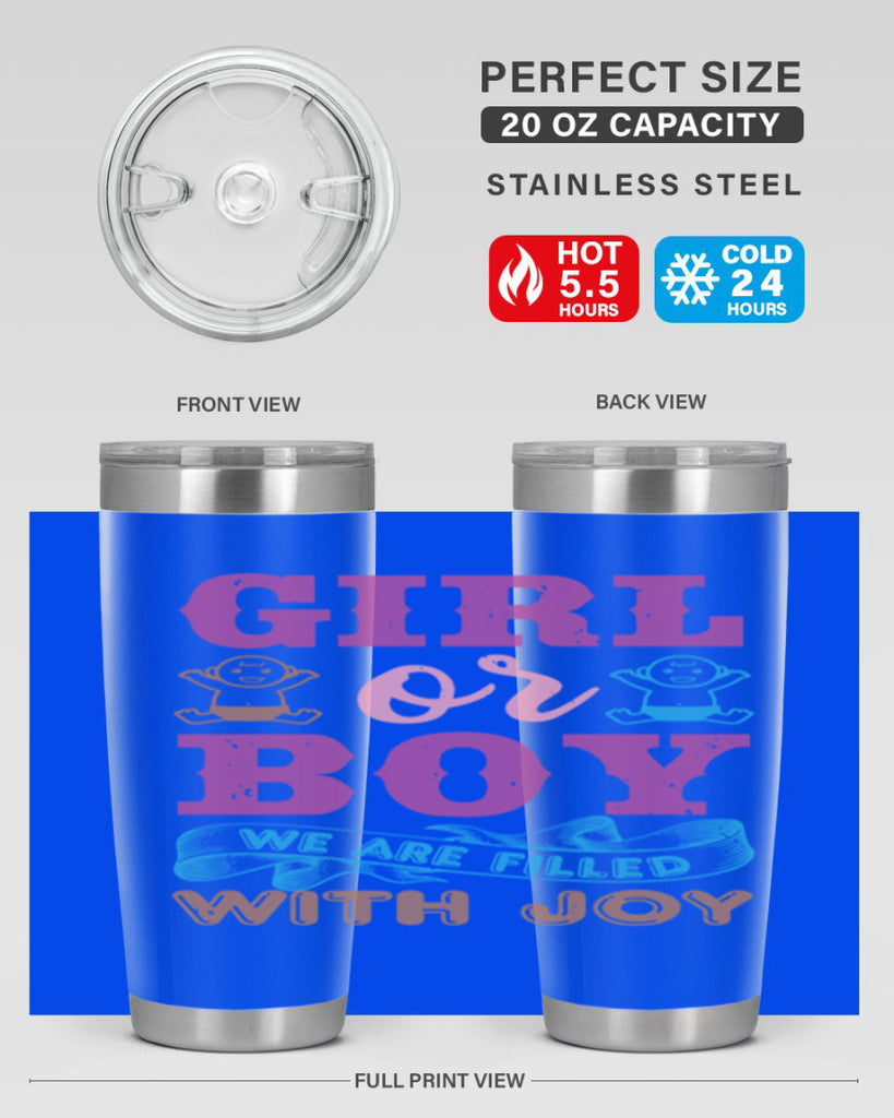 Girl or boy we are filled with joy Style 38#- baby shower- tumbler