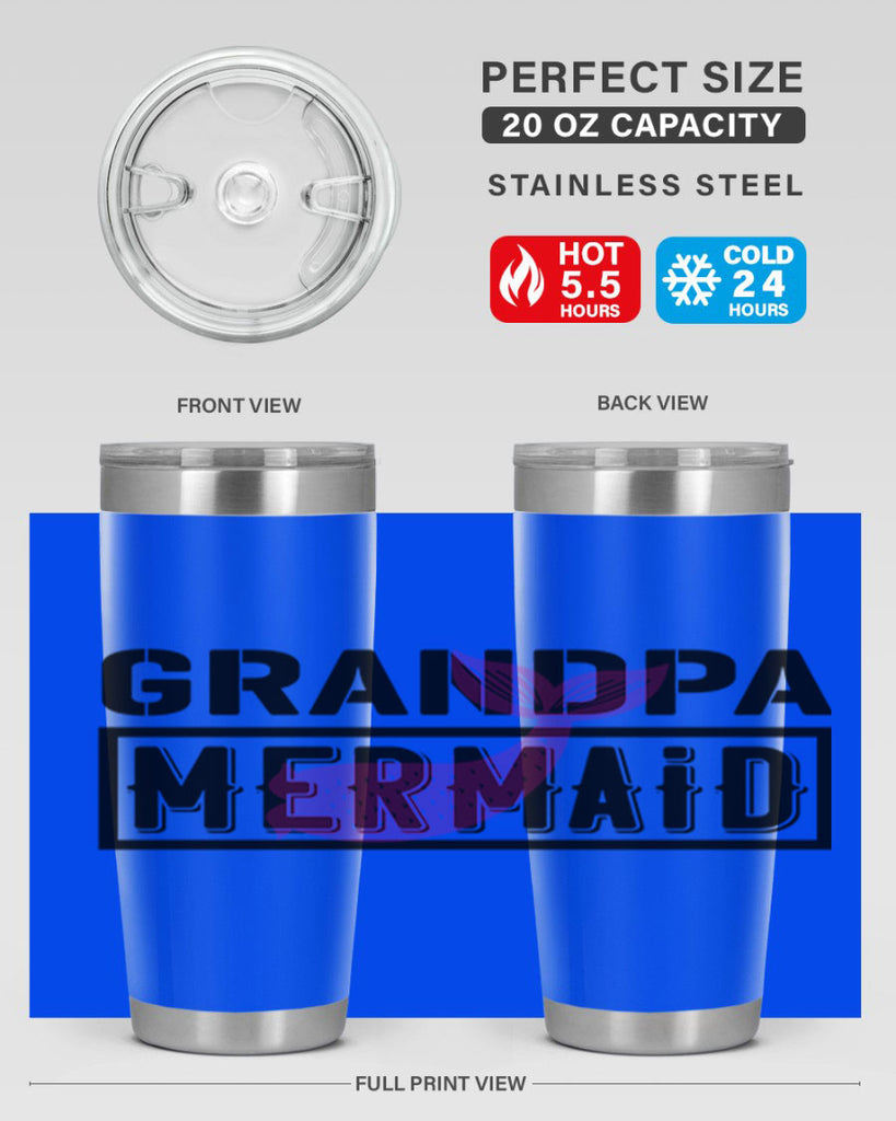 Grandpa mermaid 204#- mermaid- Tumbler