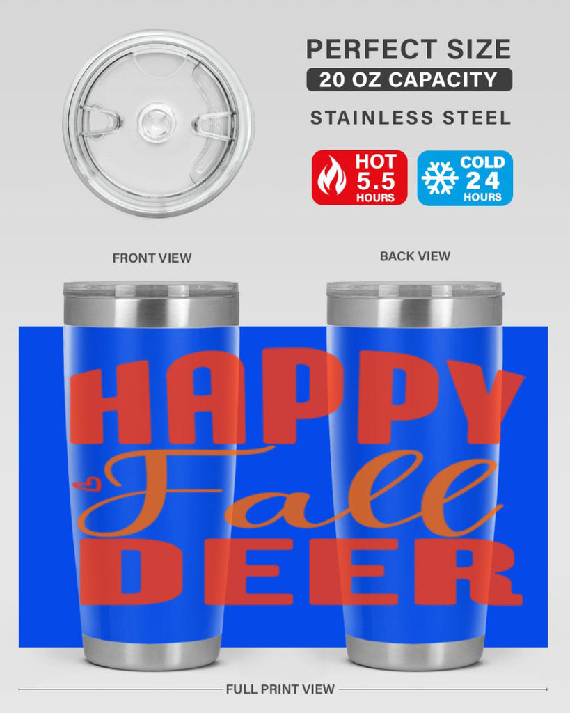 Happy Fall Deer Design 218#- fall- Tumbler