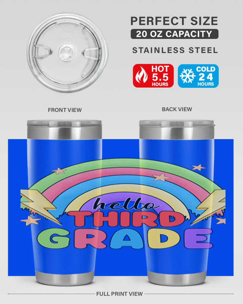 Hello 3rd Grade Rainbow 12#- 3rd grade- Tumbler