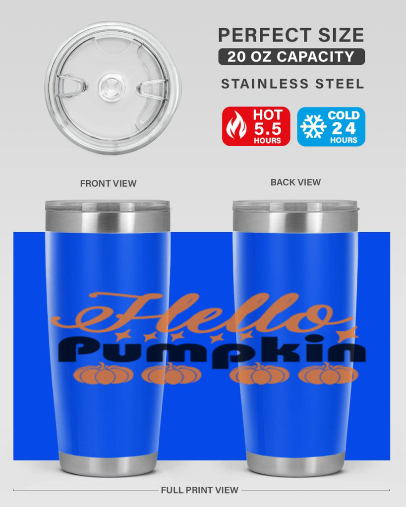 Hello Pumpkin 292#- fall- Tumbler
