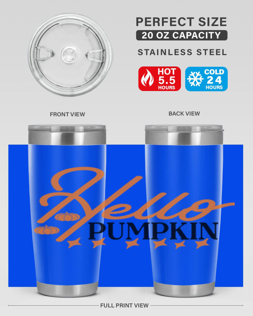 Hello Pumpkin 293#- fall- Tumbler