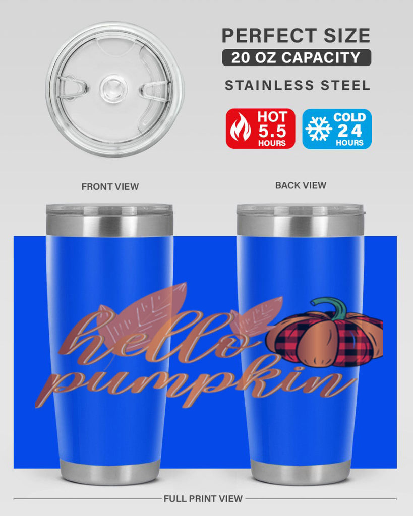 Hello Pumpkin 294#- fall- Tumbler