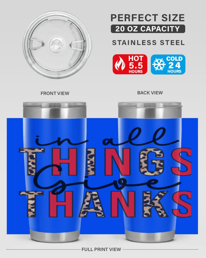 In all things give thanks 352#- fall- Tumbler