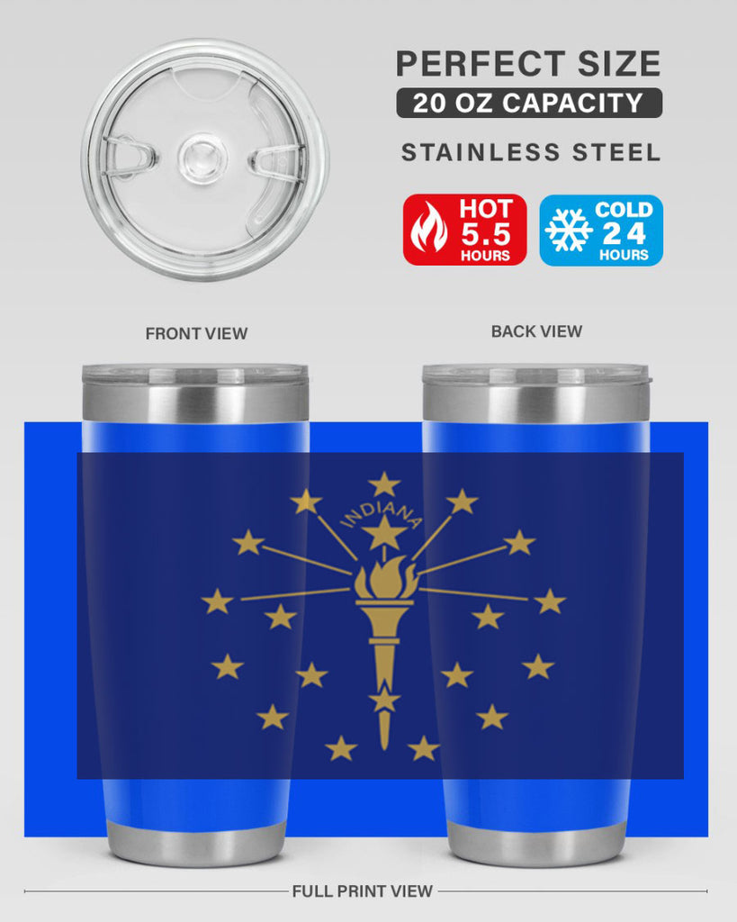 Indiana 38#- Us Flags- Tumbler