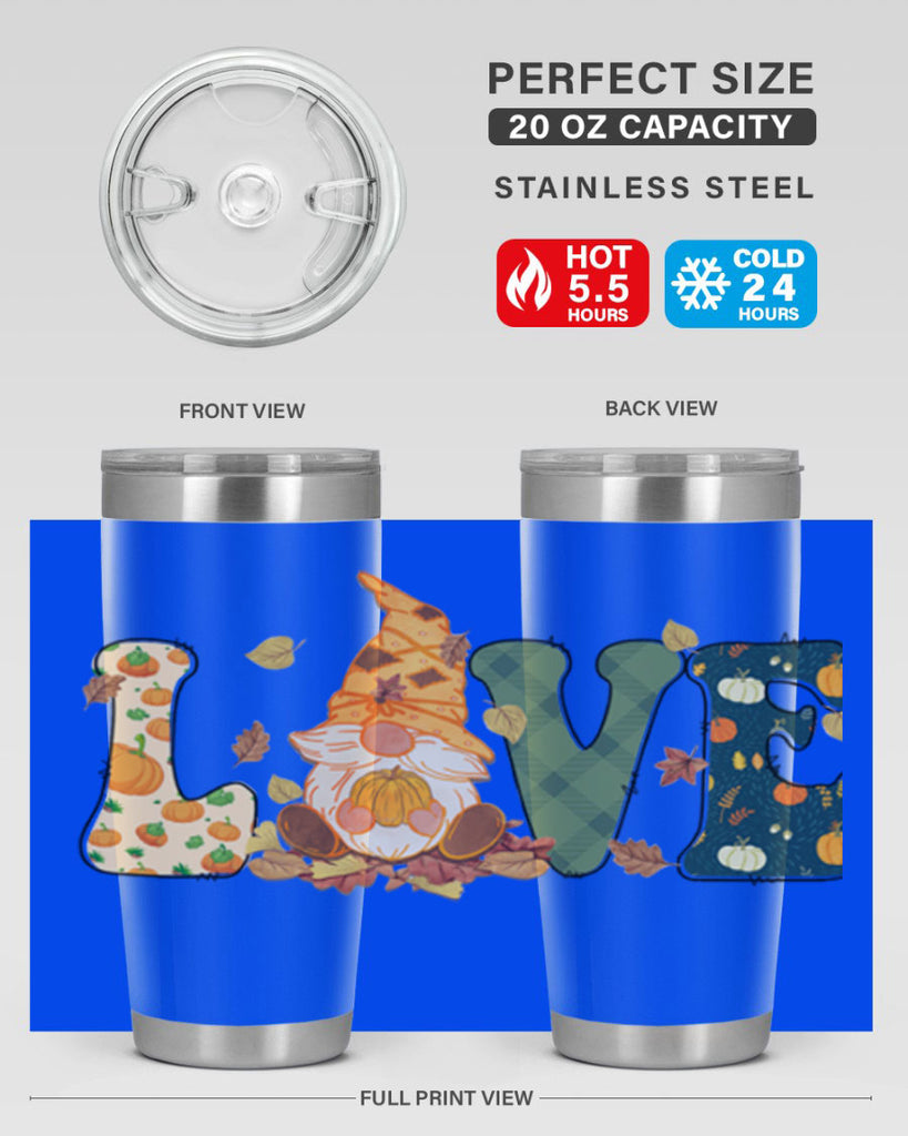 LOVEFallAutumnGnome 415#- fall- Tumbler