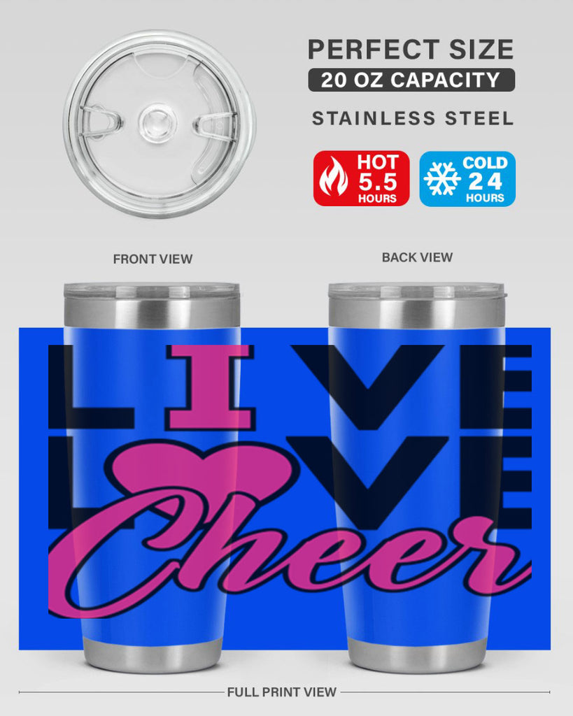 Live Love Cheer 832#- cheer- Tumbler