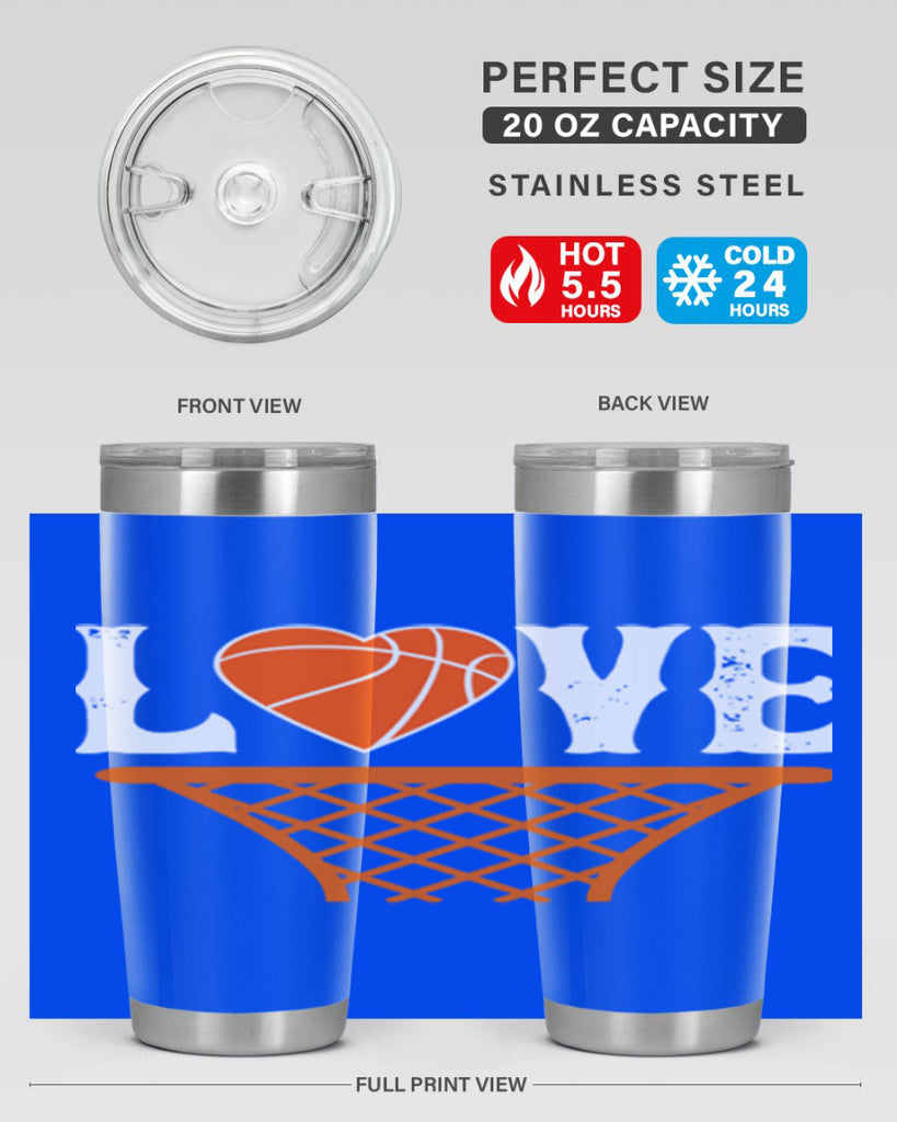 Love 704#- basketball- Tumbler