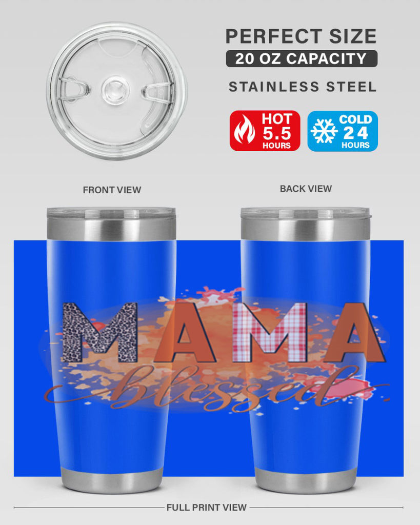 Mama Blessed 418#- fall- Tumbler