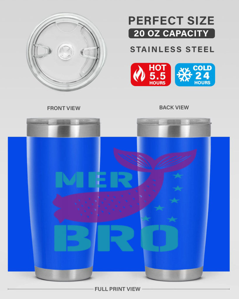 Mer Bro 322#- mermaid- Tumbler