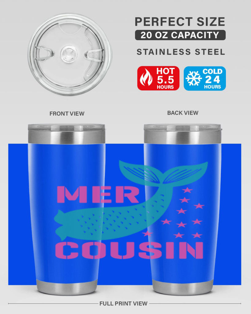 Mer Cousin 324#- mermaid- Tumbler