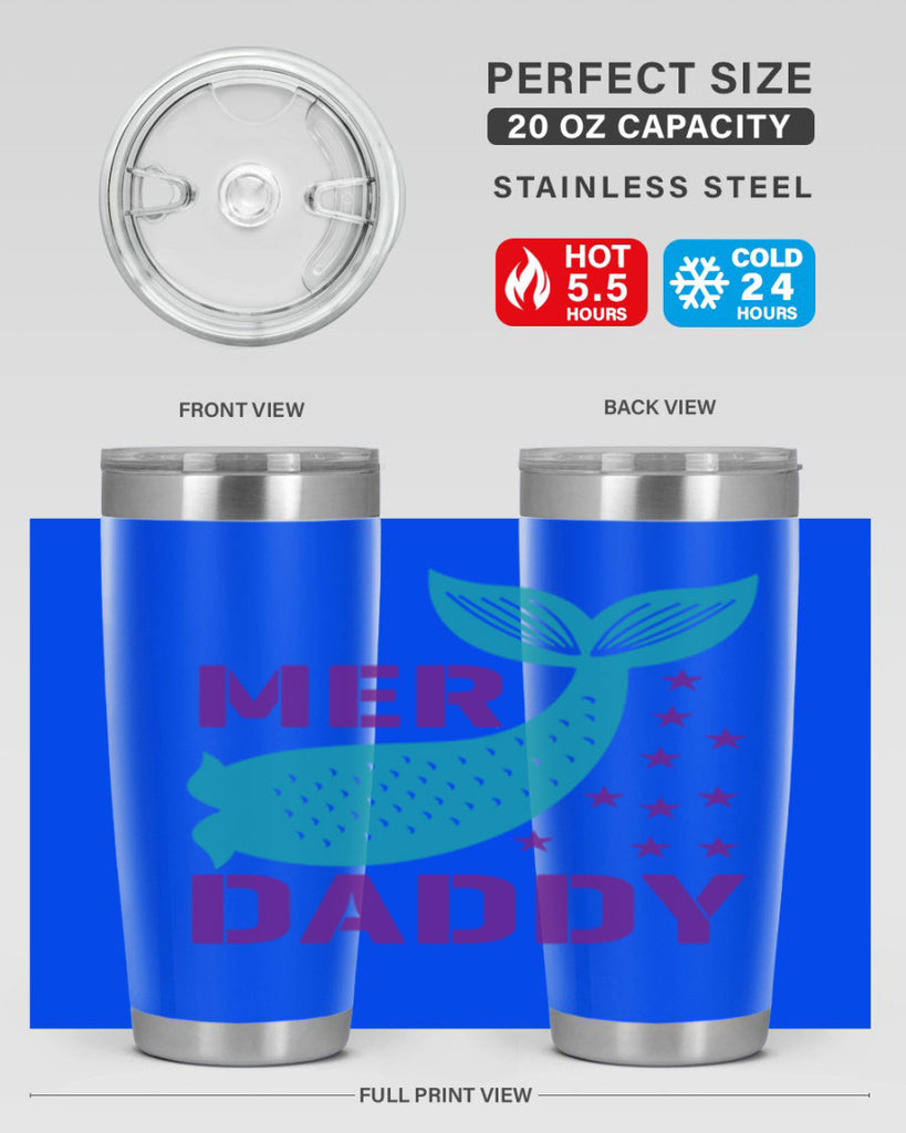 Mer Daddy 326#- mermaid- Tumbler