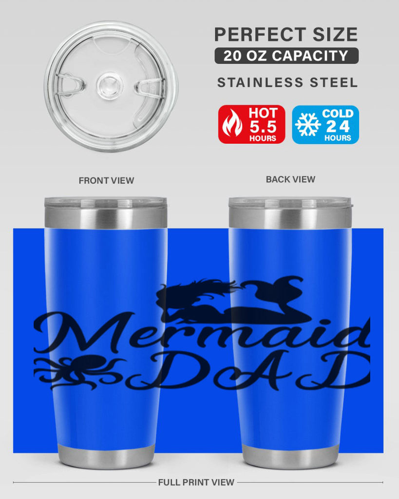 Mermaid Dad 357#- mermaid- Tumbler