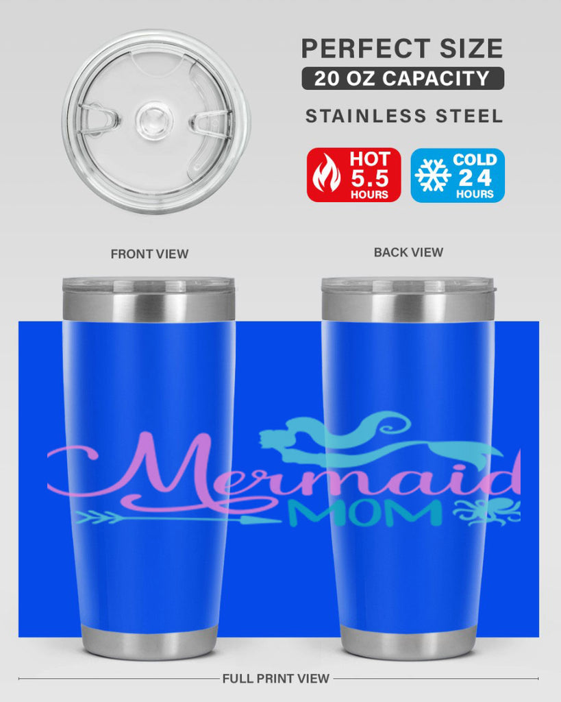 Mermaid Mom 374#- mermaid- Tumbler