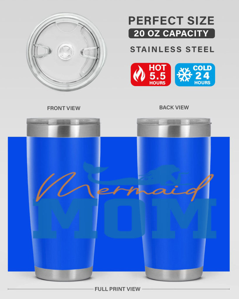 Mermaid Mom 375#- mermaid- Tumbler