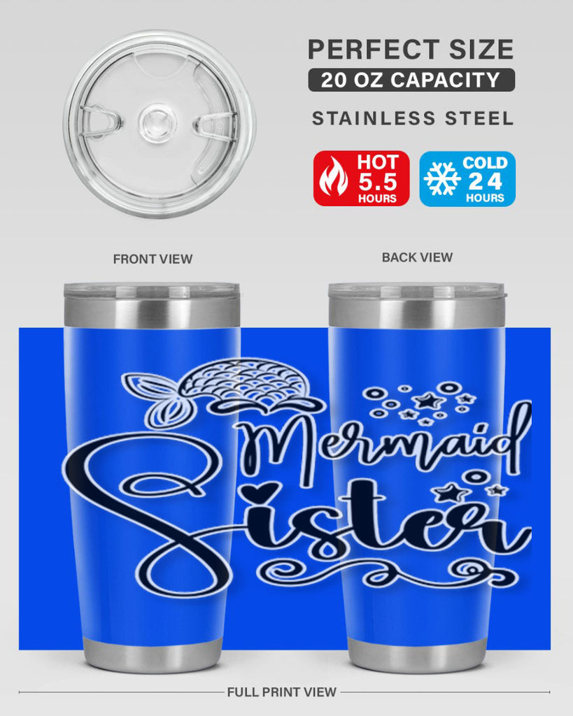 Mermaid Sister 441#- mermaid- Tumbler