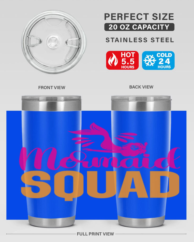 Mermaid Squad 381#- mermaid- Tumbler