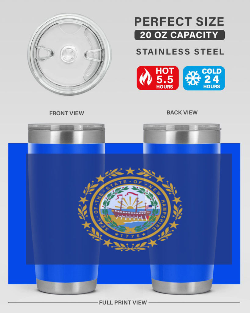 New Hampshire 23#- Us Flags- Tumbler