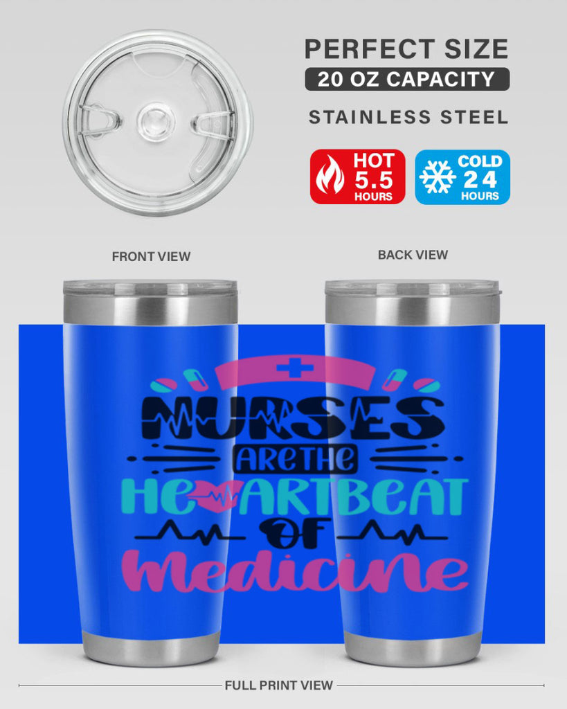 Nurses Are The Heartbeat Style Style 90#- nurse- tumbler