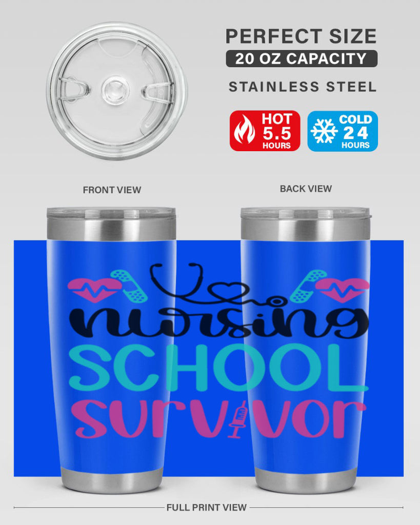 Nursing School Survivor Style Style 63#- nurse- tumbler