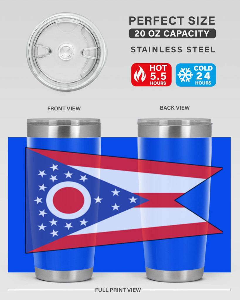 Ohio 17#- Us Flags- Tumbler