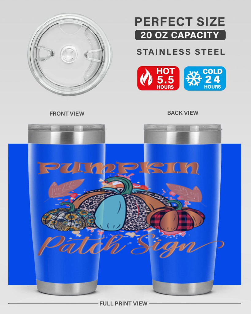Pumpkin Patch Sign 530#- fall- Tumbler