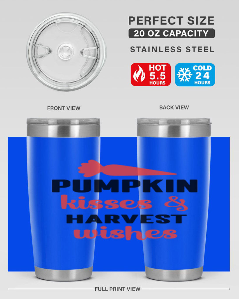 Pumpkin kisses harvest wishes 524#- fall- Tumbler